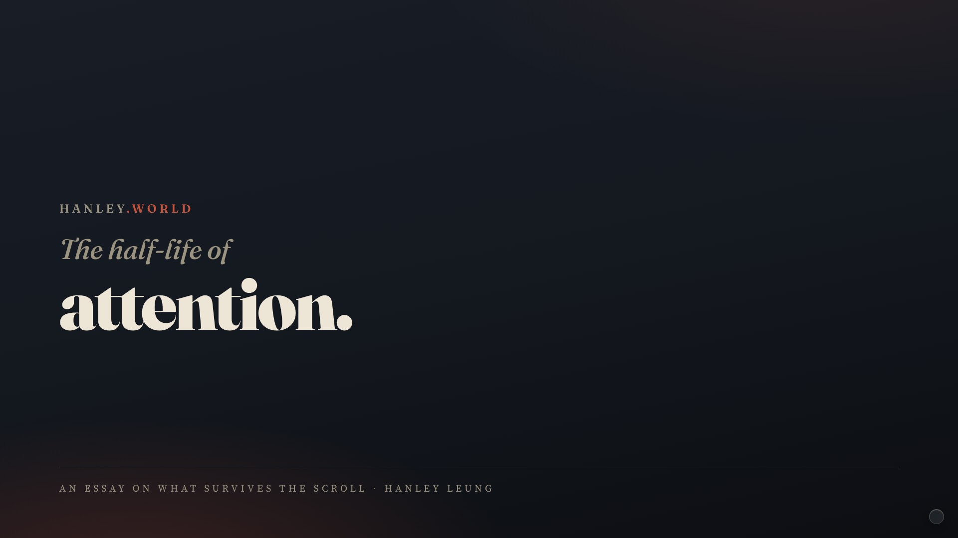 Broadsheet — ink-dark editorial serif, one crimson accent